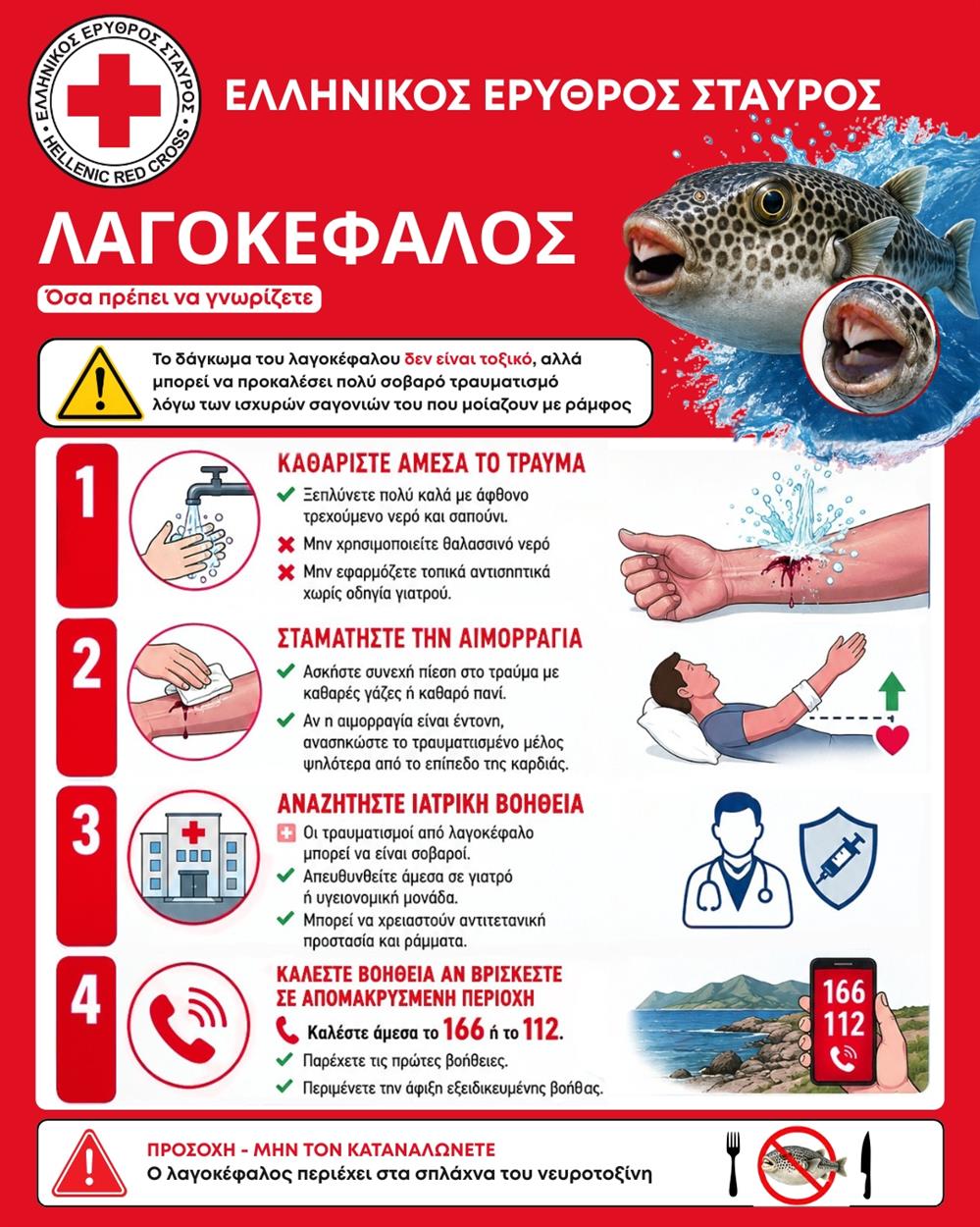 Λαγοκέφαλος - Ελληνικός - Ερυθρός - Σταυρός Λαγοκέφαλος - Ελληνικός - Ερυθρός - Σταυρός