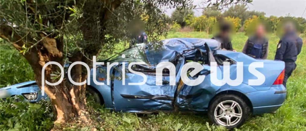 Τροχαίο στην Αμαλιάδα: Ι.Χ. "καρφώθηκε" σε ελιές - Στο νοσοκομείο 19χρονος (εικόνες)
